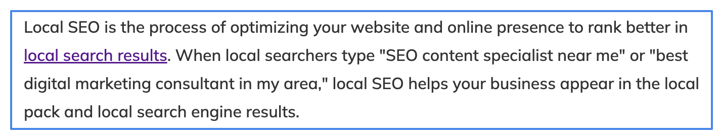 how to do local SEO - block image